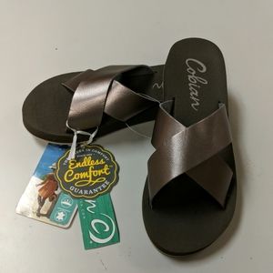 Cobian Kara pewter color sandals